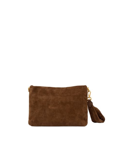 Pochette da donna in pelle scamosciata con tracolla removibile, colore cognac GIANNI CHIARINI | 12045CMNASPM099